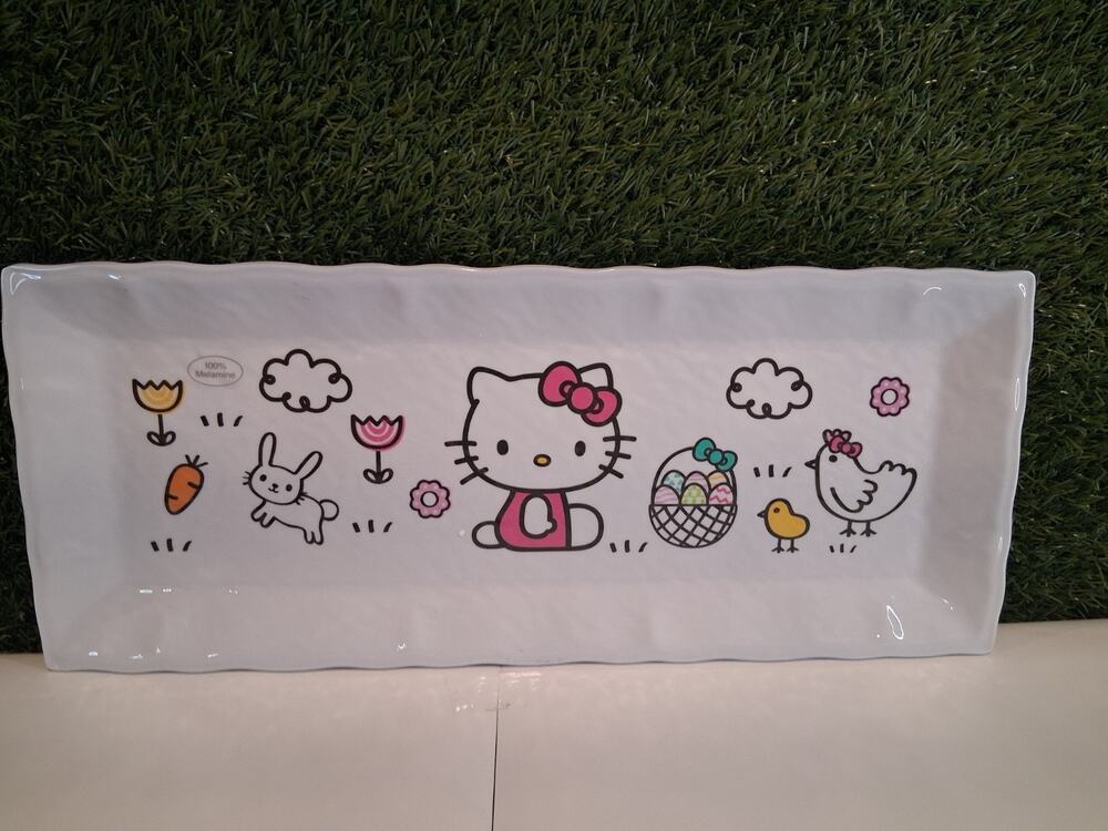 Hello Kitty Sanrio Melamine Serving Platter Tray Zrike Brands Easter Spring 19"